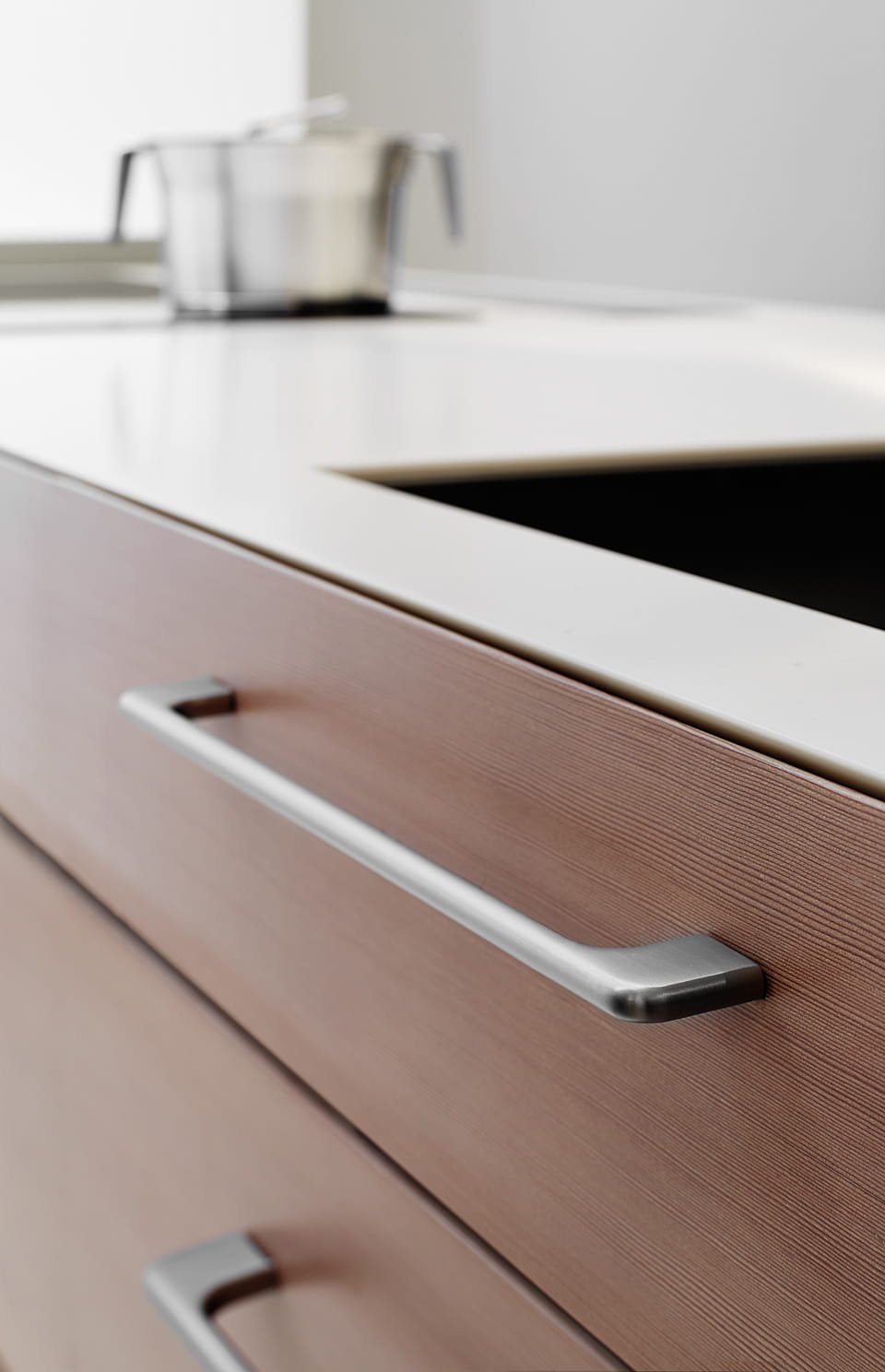 Doppia aluminium handtag för möbel