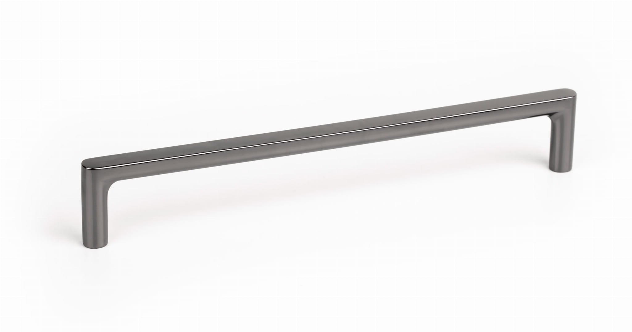 Pura 160 avlångt möbelhandtag, metall, svart titan, polerat