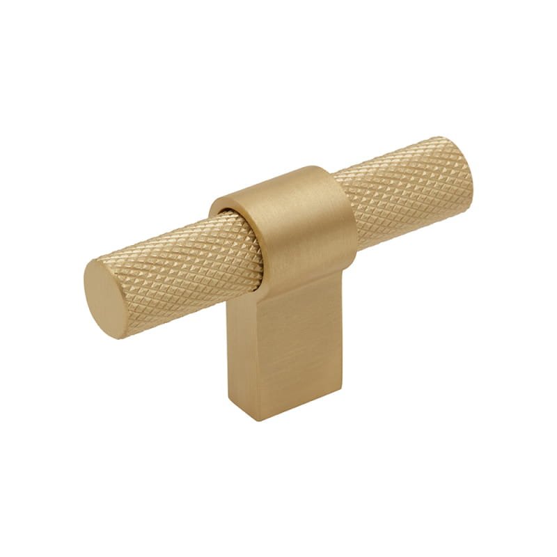 Möbelknopp T-Bar Helix Brushed Gold