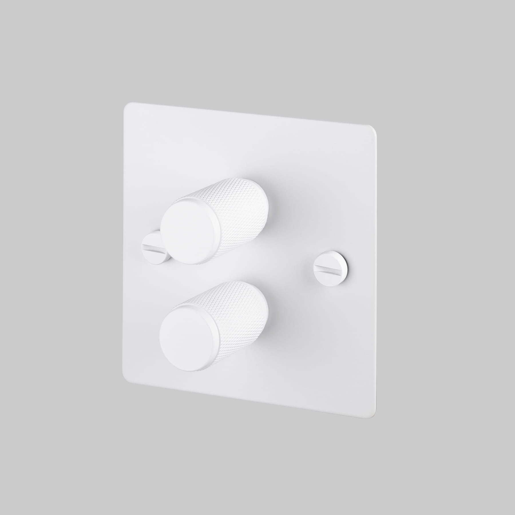 LED-dimmer Cross 2G 120W stålvit brittisk standard