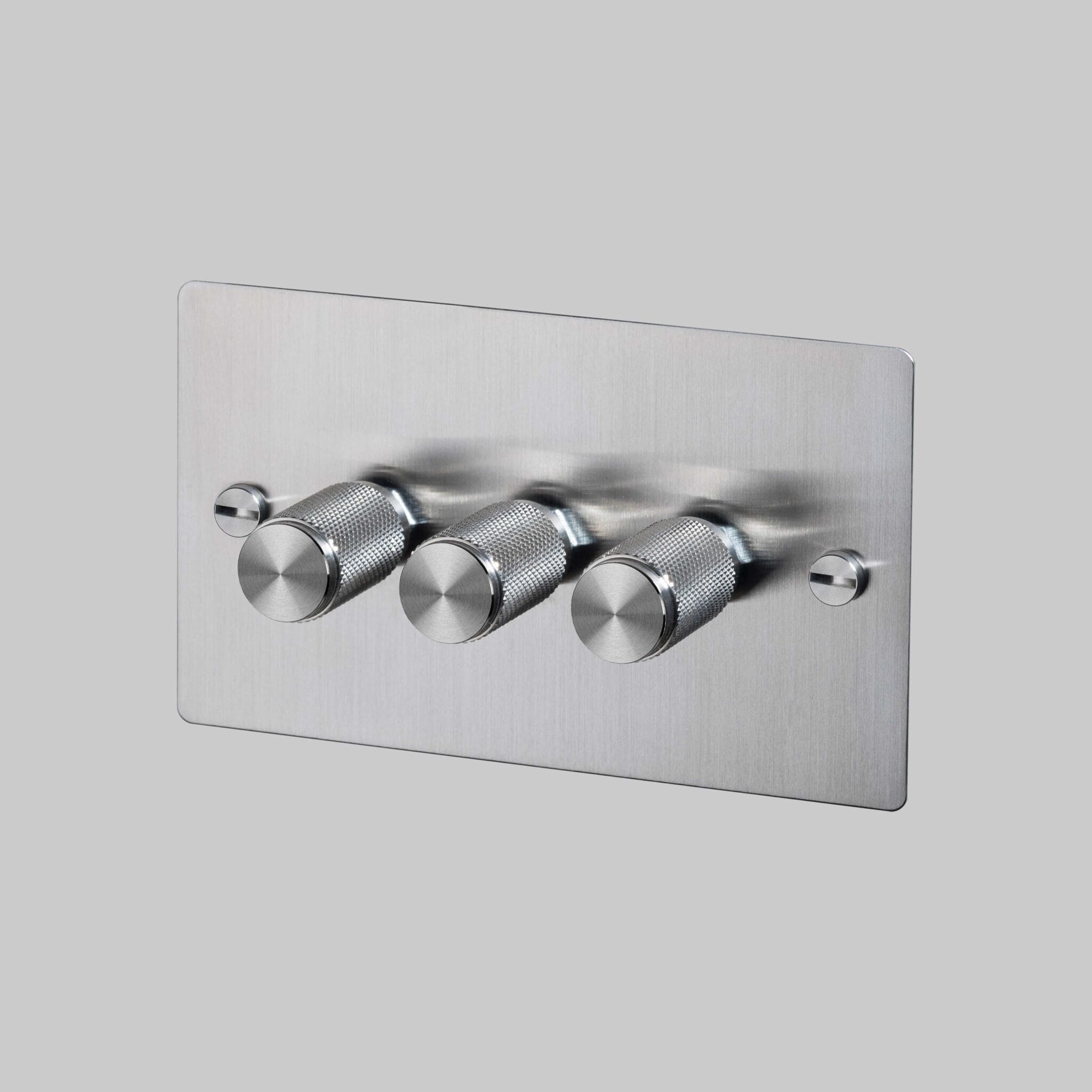 Cross 3G LED-dimmer 120W stål silver brittisk standard