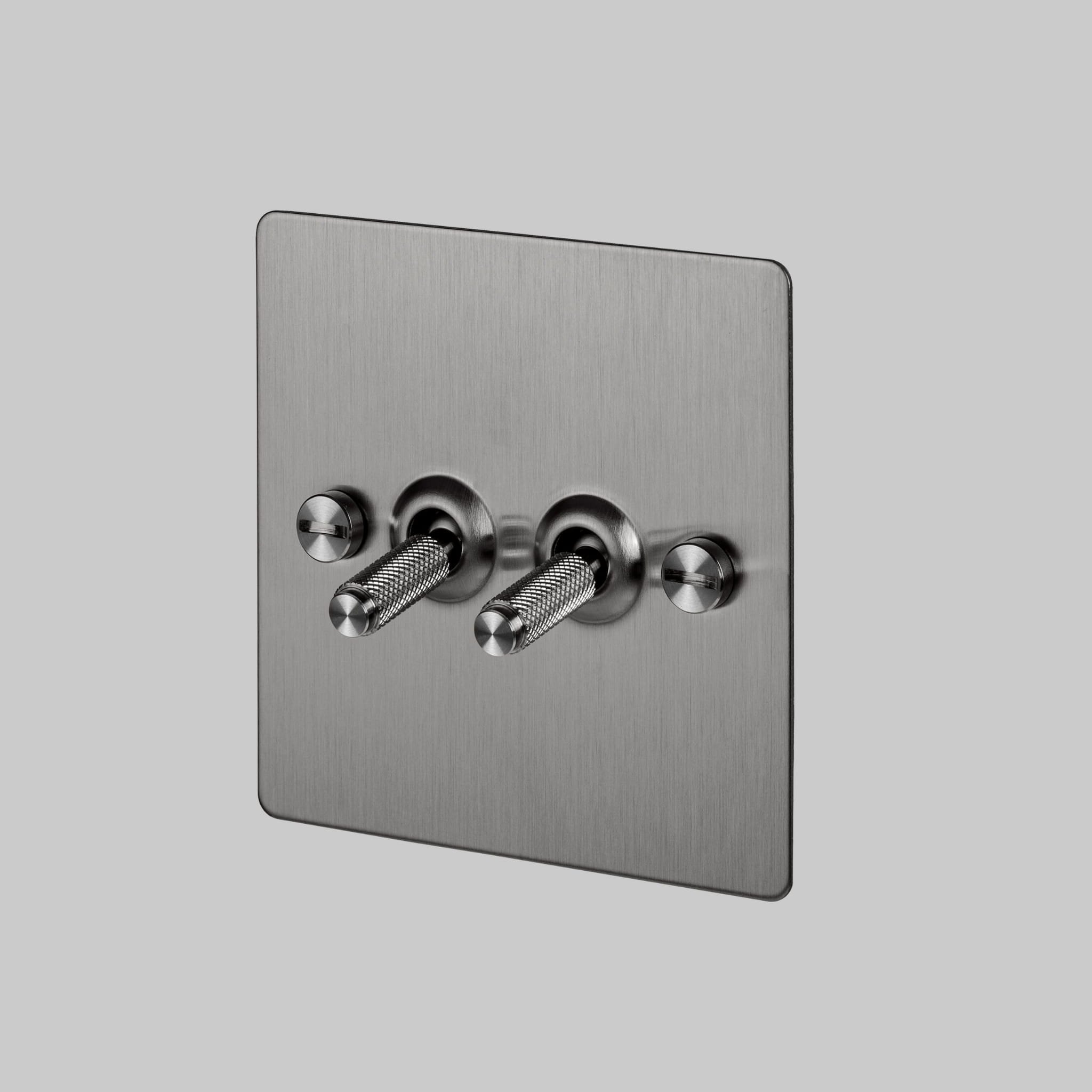 Dubbelbrytare Kors 2G Stål Silver Brittisk Standard