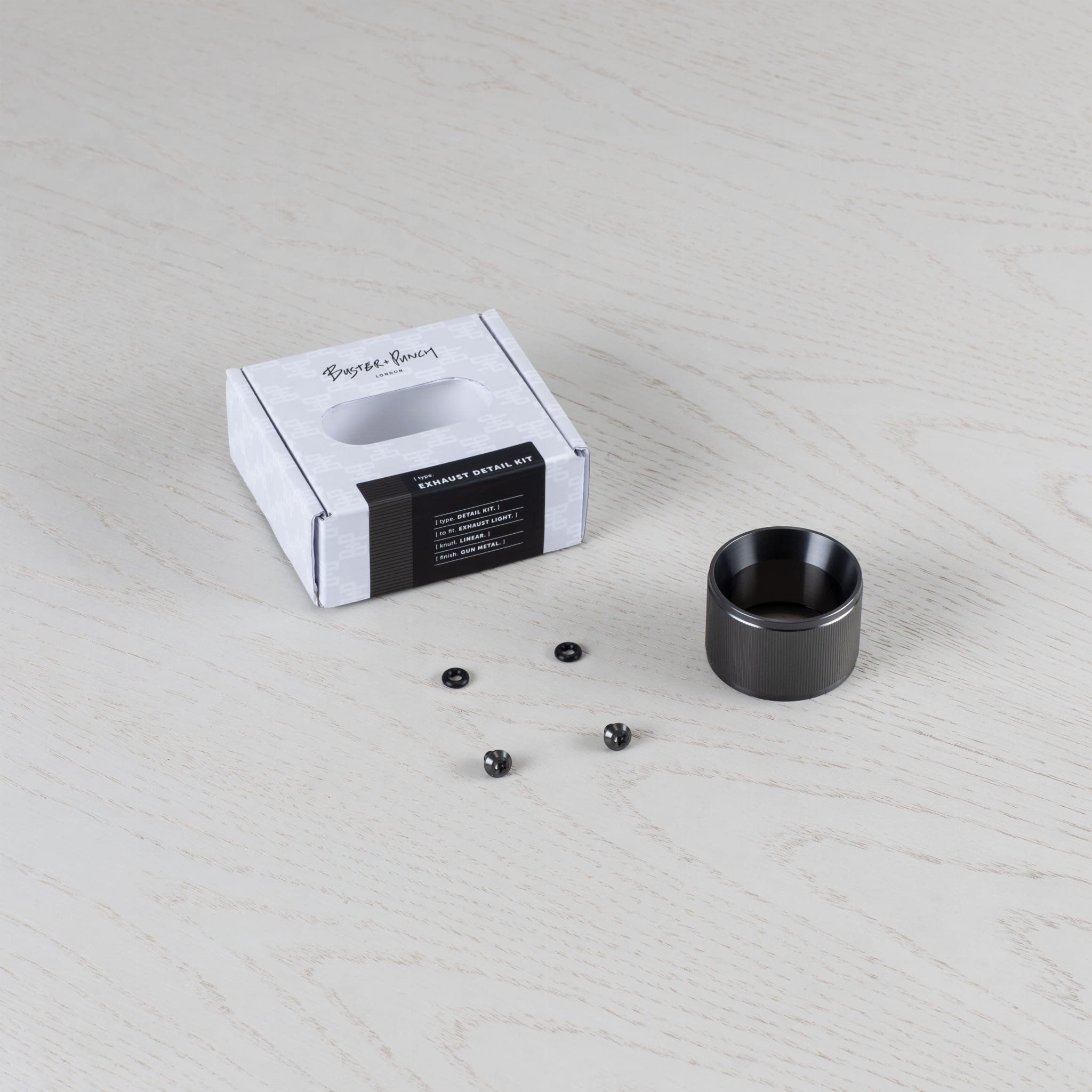 Avgasdetalj Linjär Stål Gun Metal Lampdekorationssats