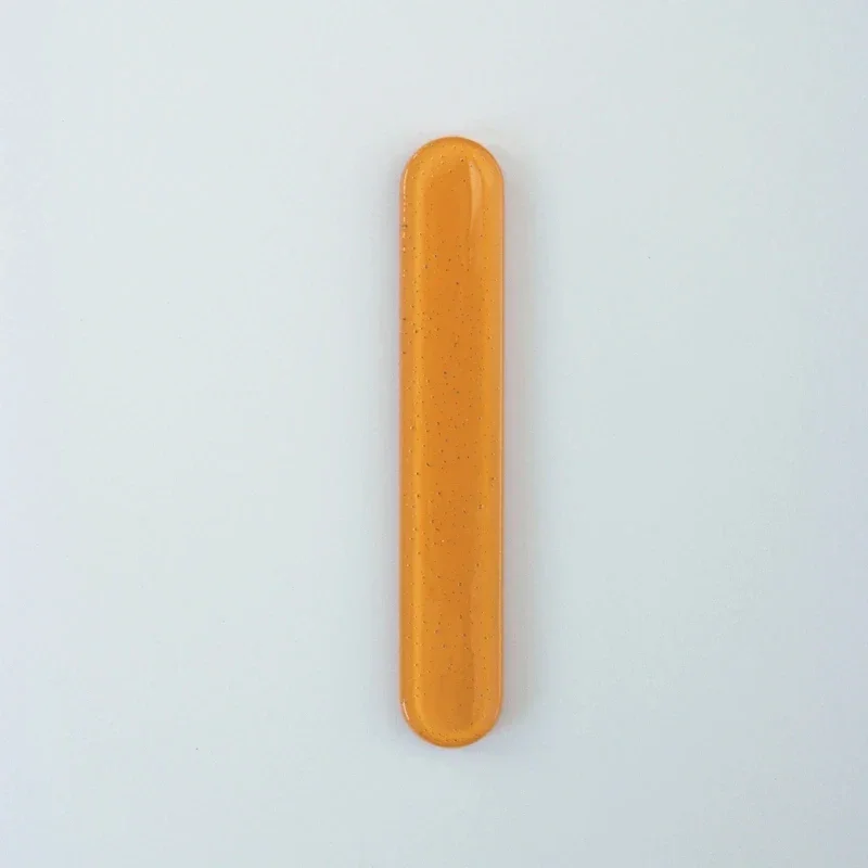 Runt 128 glas möbelhandtag honung