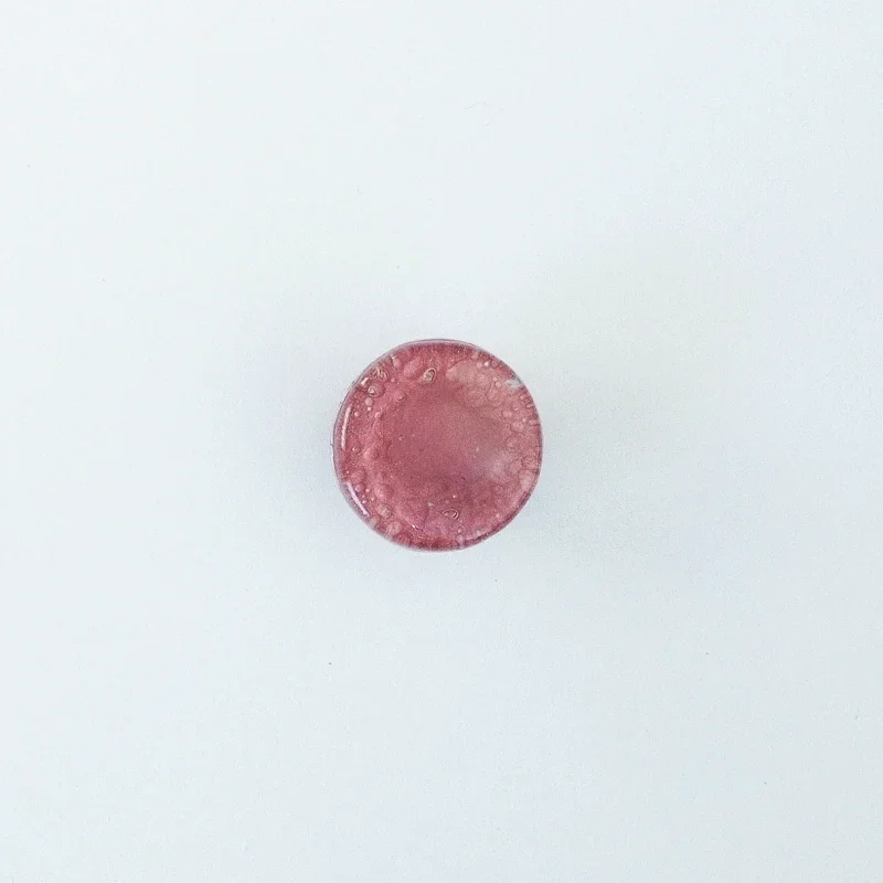 Rund möbelknopp i glas Dusty Pink
