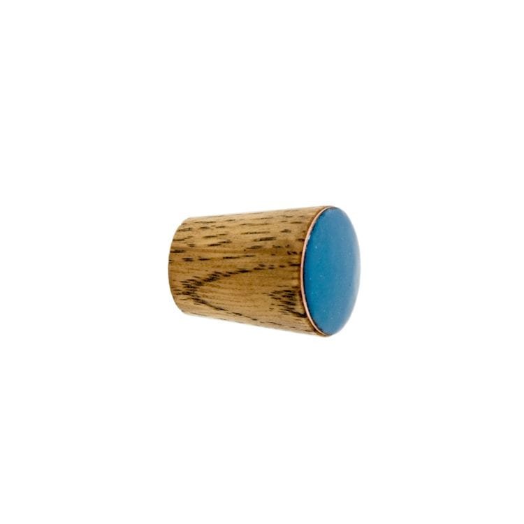 Möbelknopp Simple Cone Träemalj Cool Blue Tinting Oil