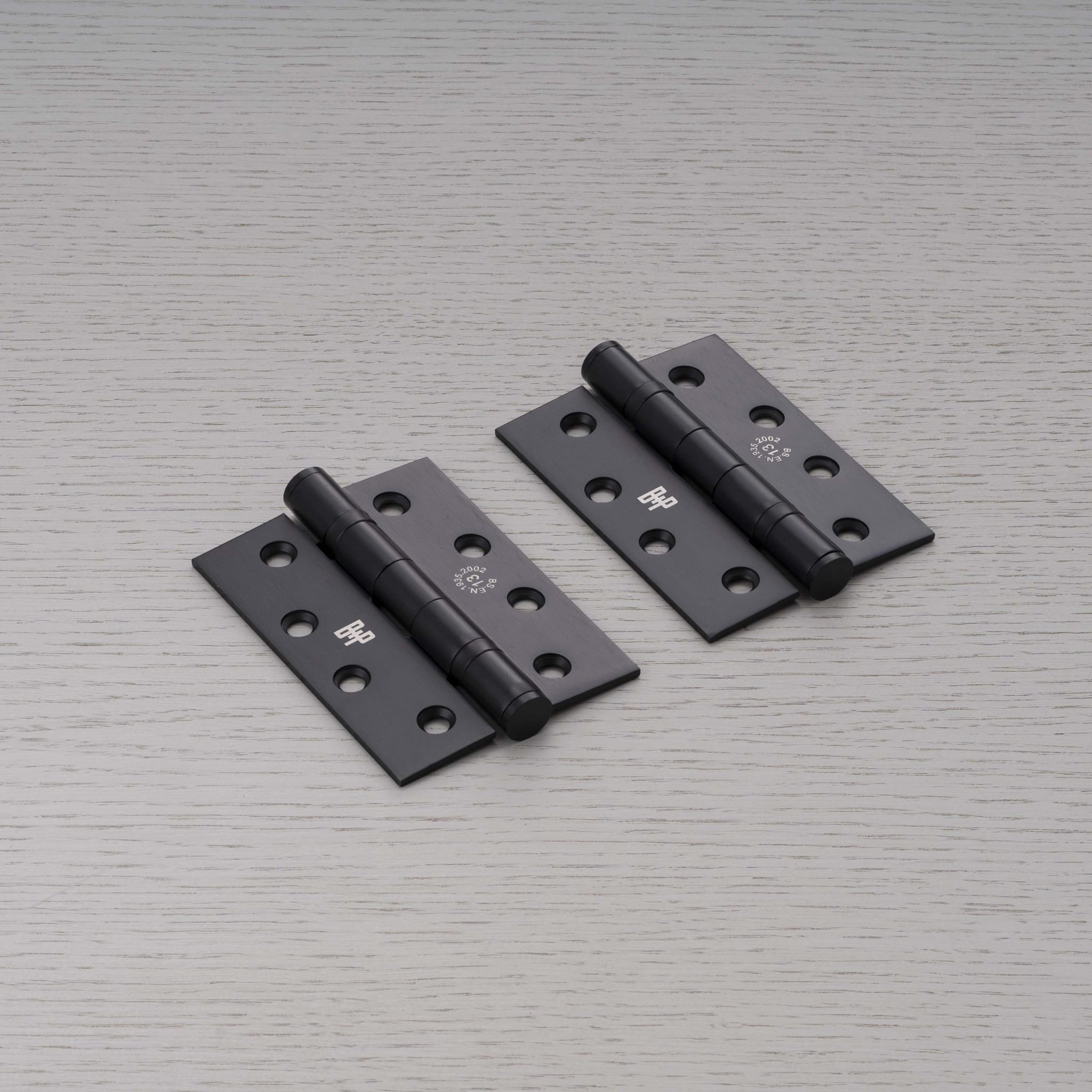 Gångjärn 102 x 76 x 3 mm stålsvetsare svarta dörrgångjärn (set om 2)