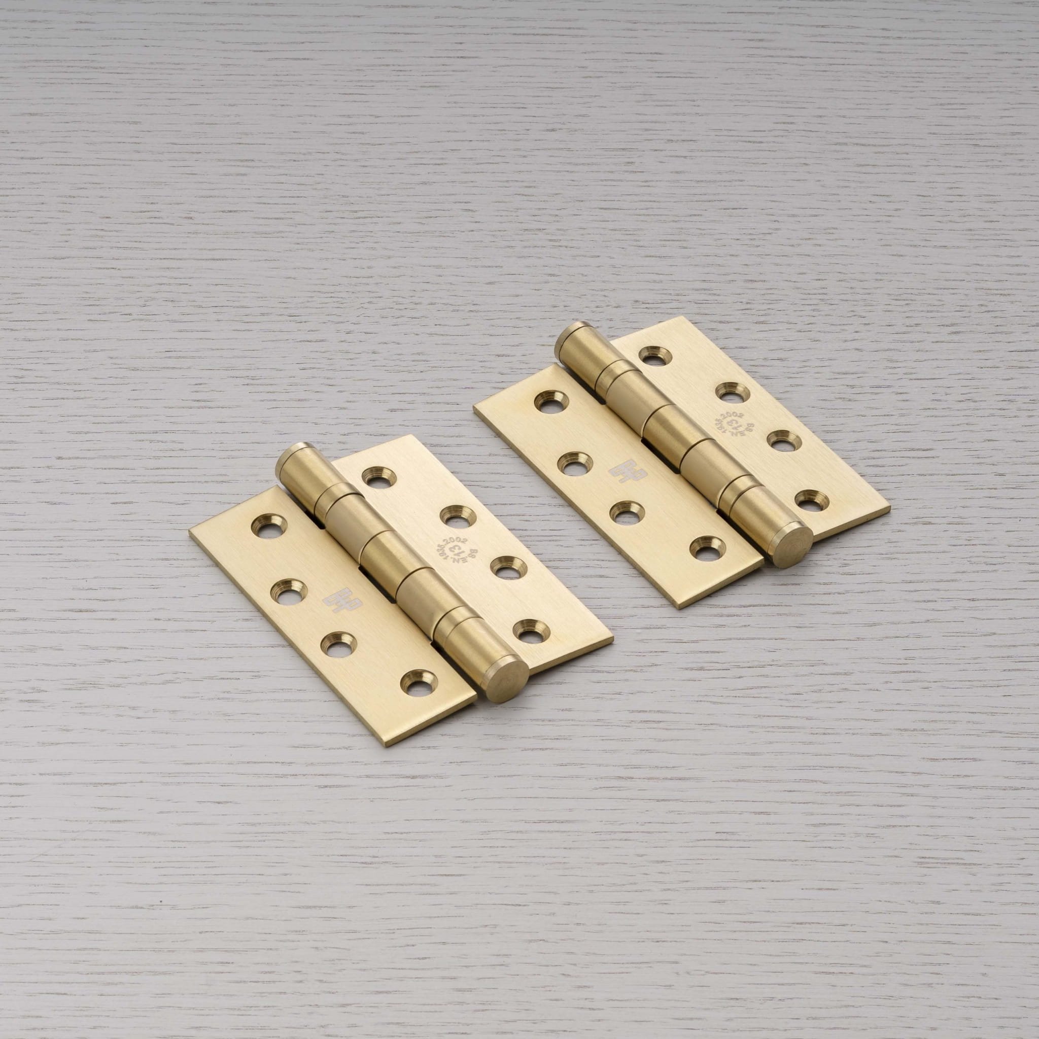 Gångjärn för dörr 102 x 76 x 3 mm stål guld (set om 2)