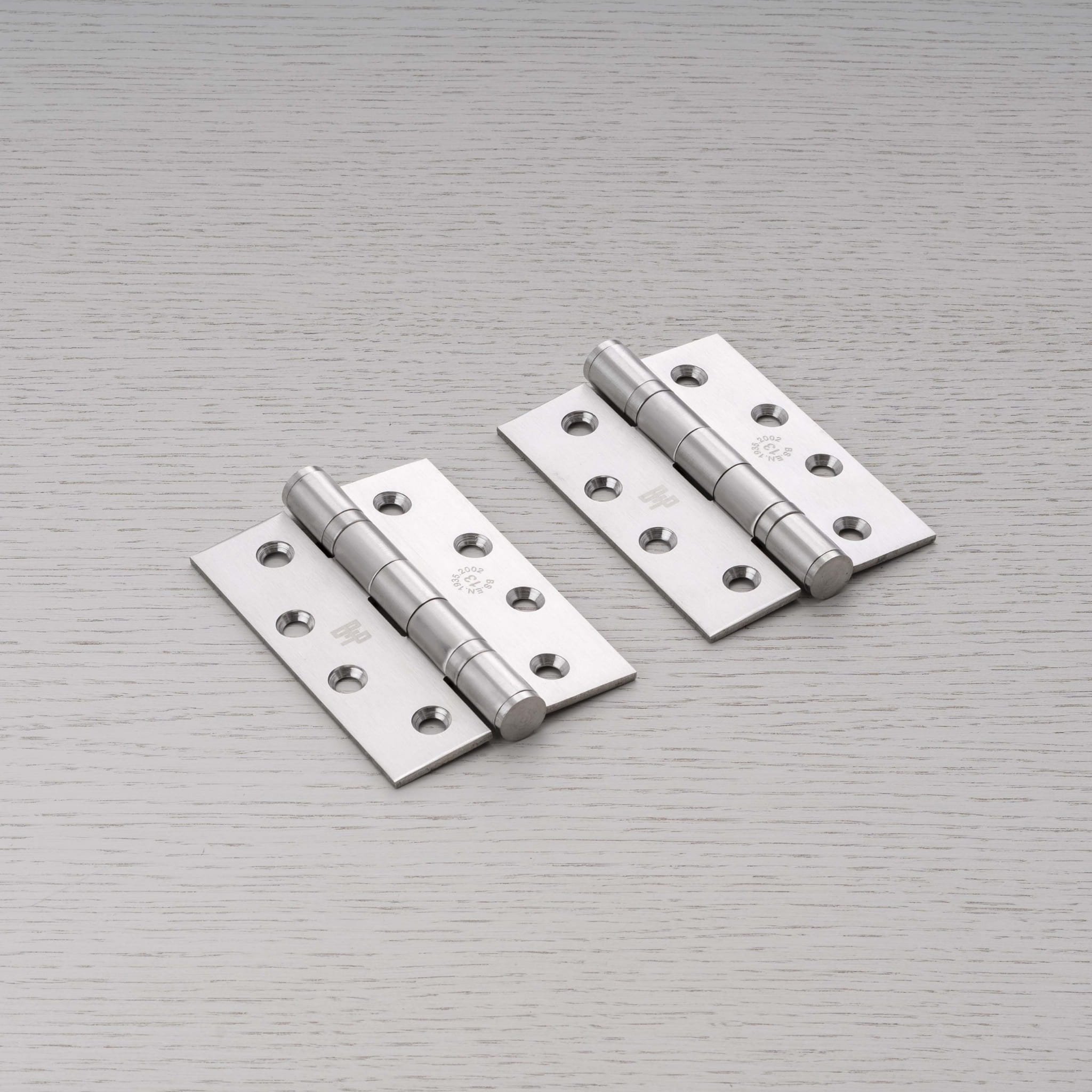 Gångjärn för dörr 102 x 76 x 3 mm stål silver (set om 2)