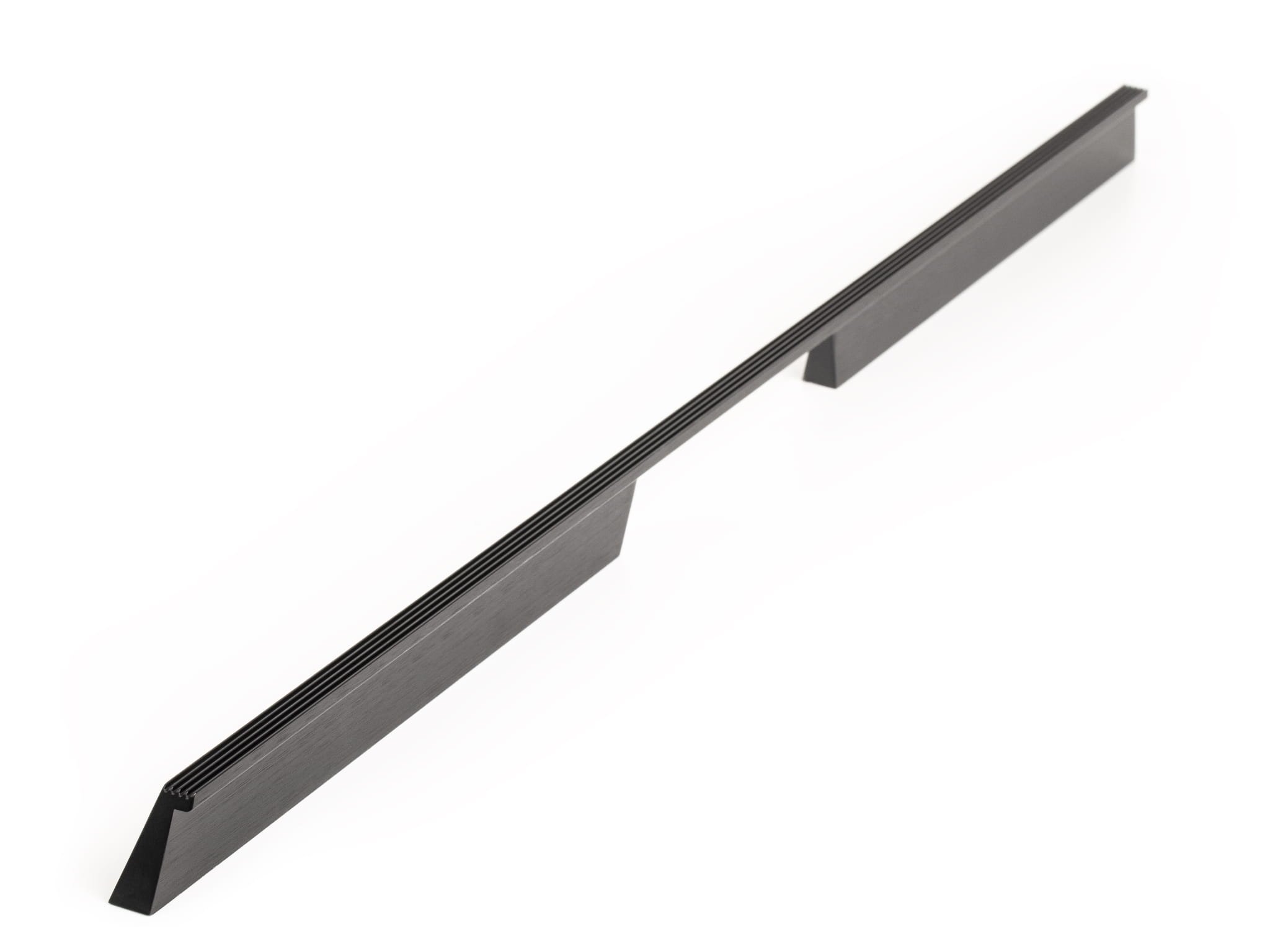 Avlångt möbelhandtag Skena 576 Aluminium Svart Borstad
