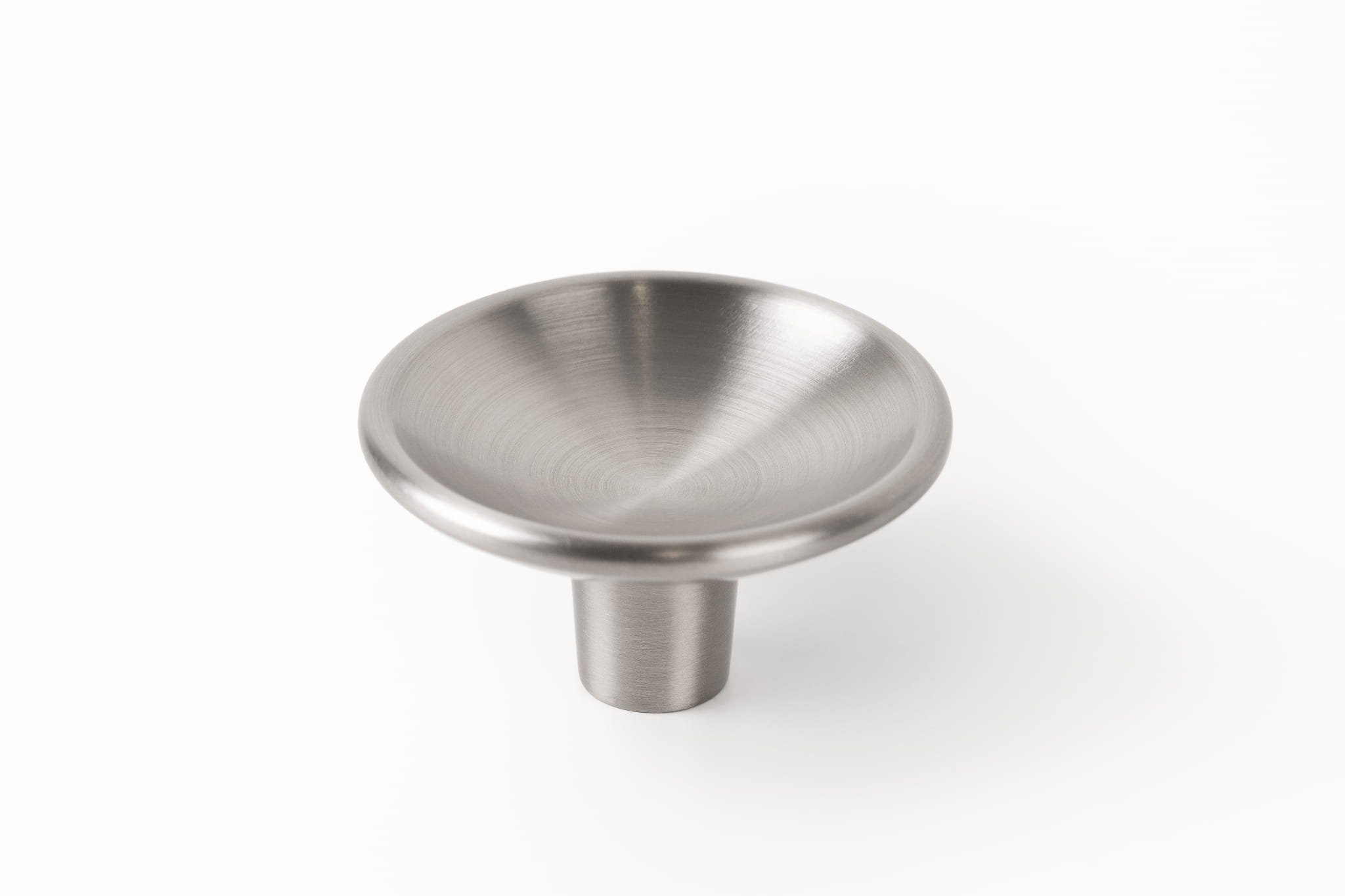 Möbelknopp Skiva 50 Borstad Nickel
