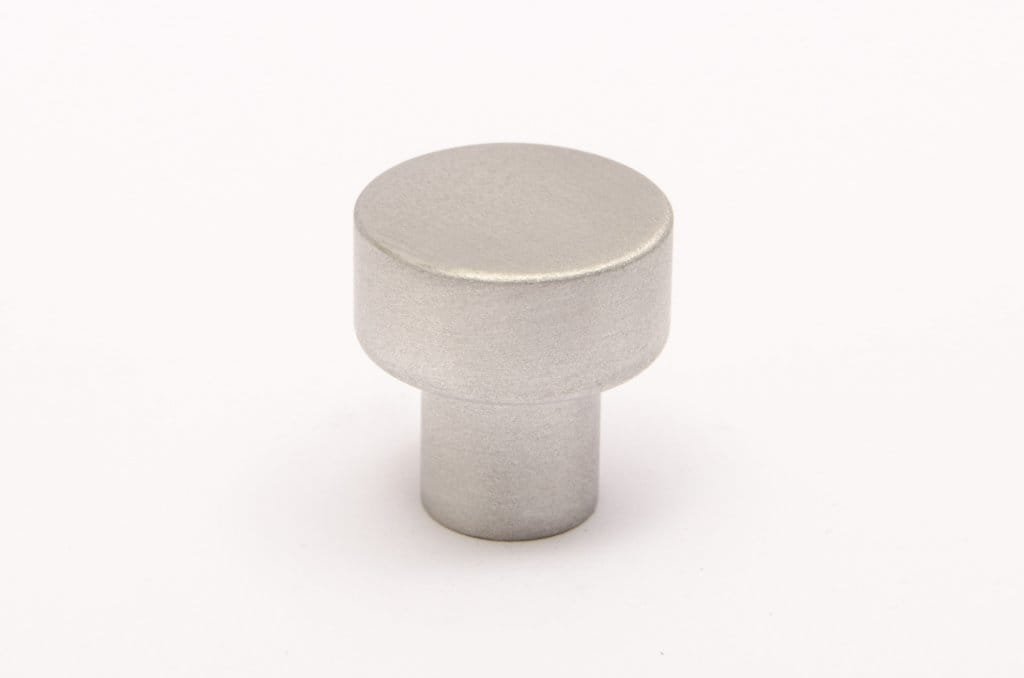 Möbelknopp Dot 18 Borstad aluminium