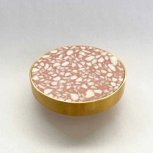 Marbelo XL Möbelknopp Mässing Rosa Terrazzo
