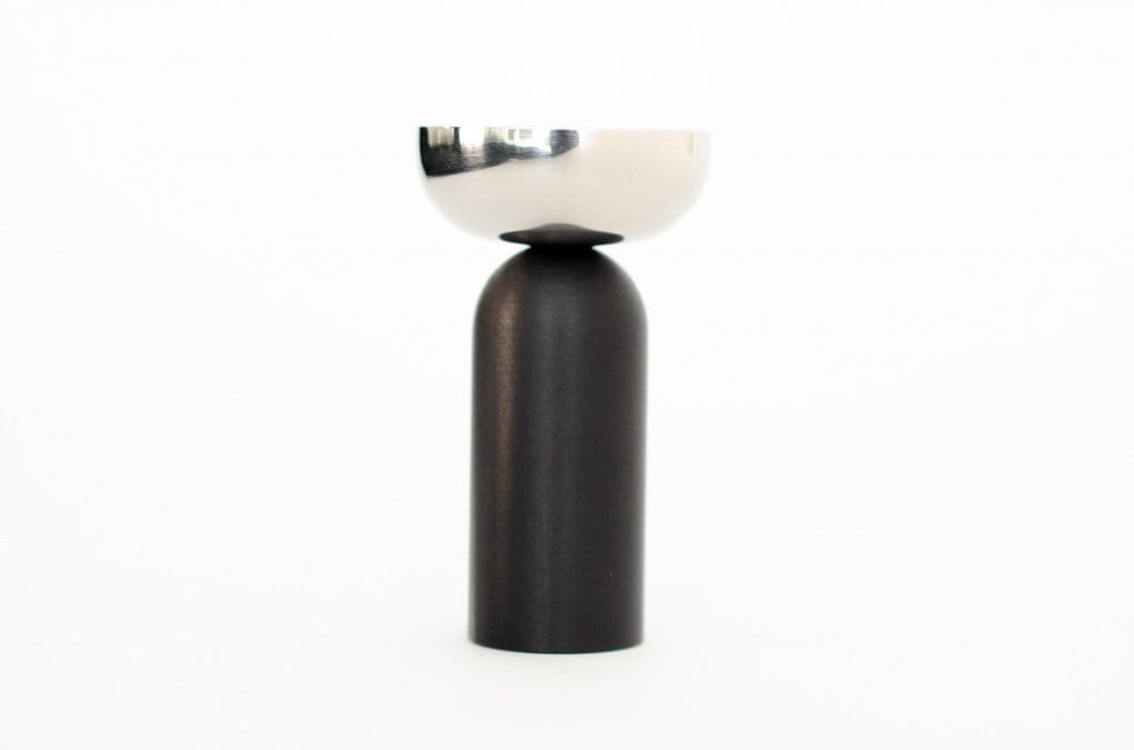 Kokeshi Mix 3052 Aluminium Svart Vägghängare med polerat stål