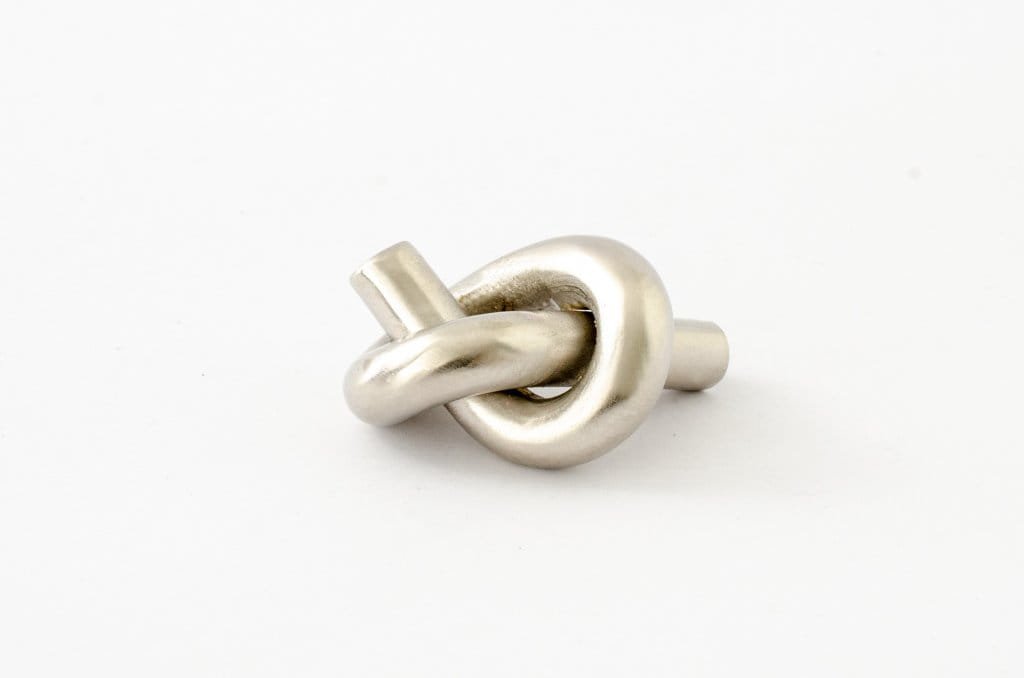Möbelknopp Knot 35 Borstad Nickel