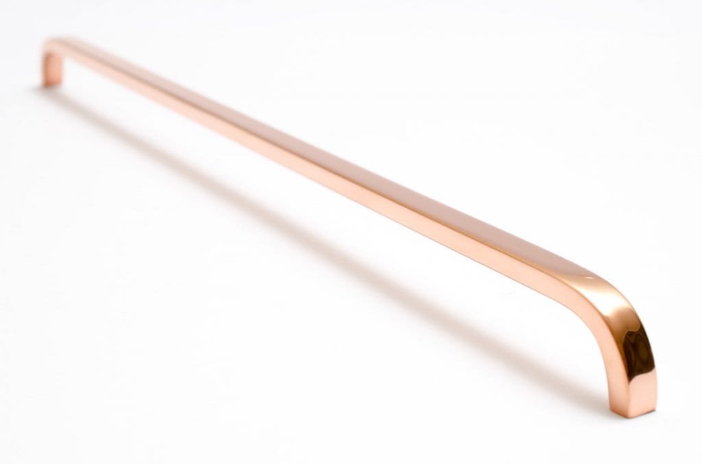 Möbelhandtag Slim 432 Polerad Koppar Omålad