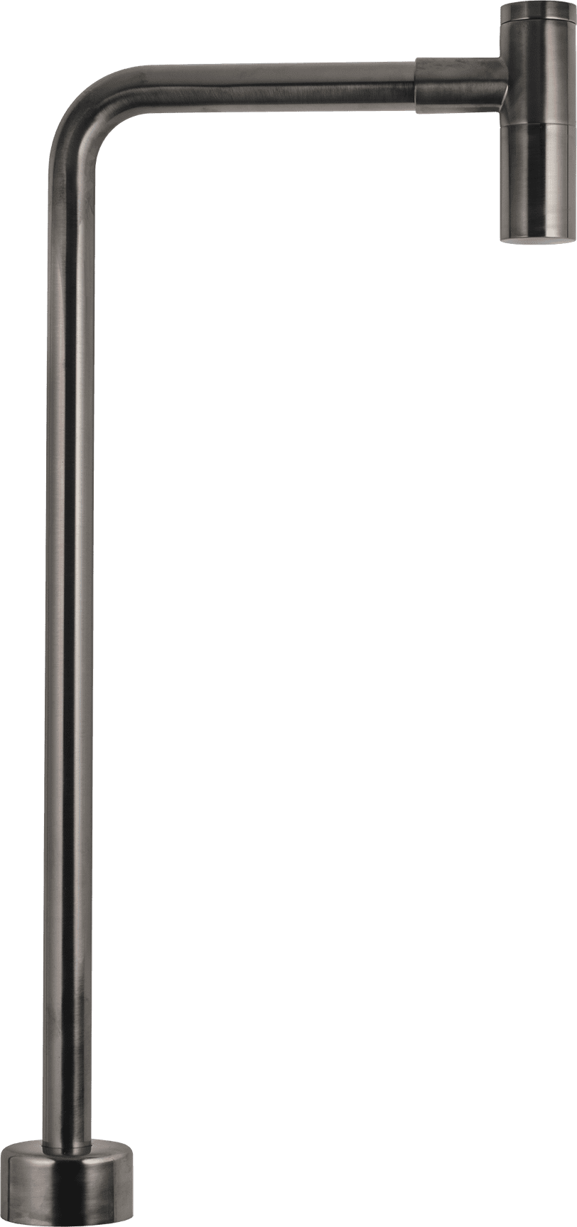 Tvättställsfälla med L-rör XA100 Mässing Svart Borstad Krom