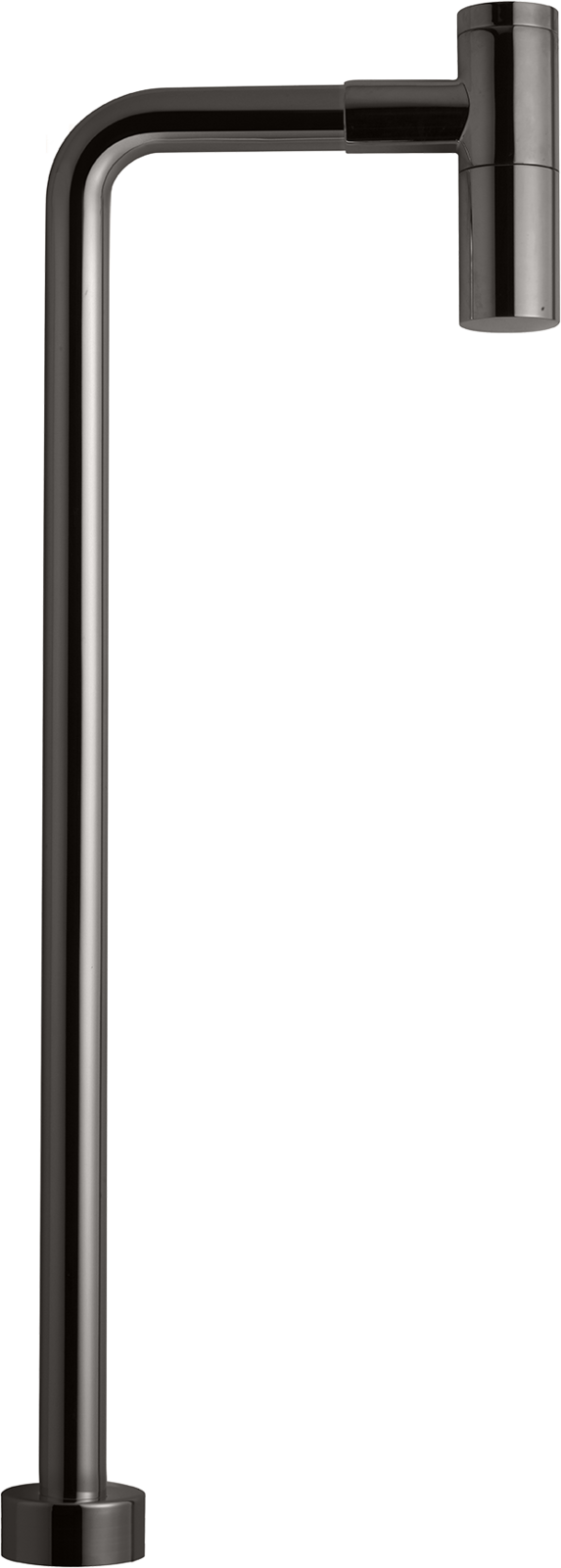 Tvättställsavskiljare med L-rör XA100 Mässing Svart Krom