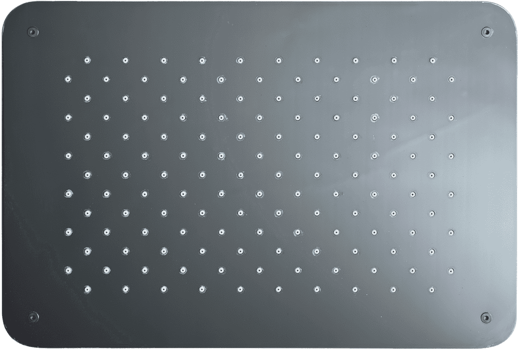 Rektangulärt regnduschmunstycke 370 x 250 ZSOF092 Mässing Svart Krom