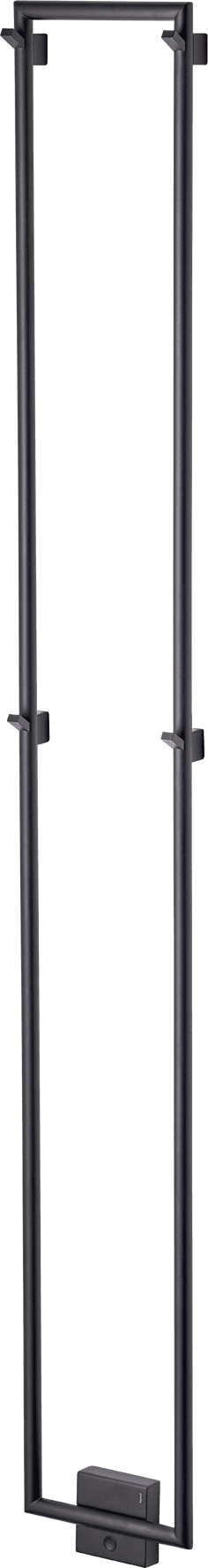 Badrumsradiator TW1500-200 Mattsvart Stål