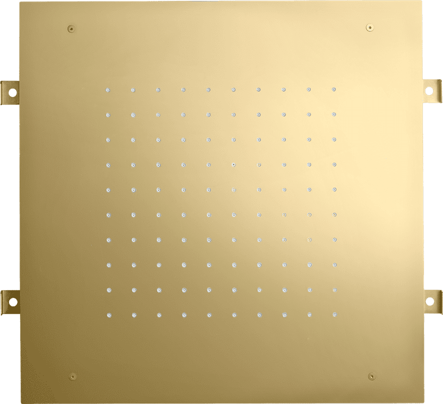 Duschmunstycke, rektangulär regndusch 400 ZSOF094, Mässing, Honungsguld