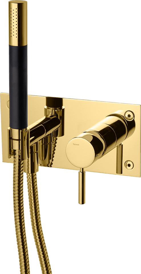 Duschblandare med duschhuvud och slang BOX011-364 Honey Gold Brass