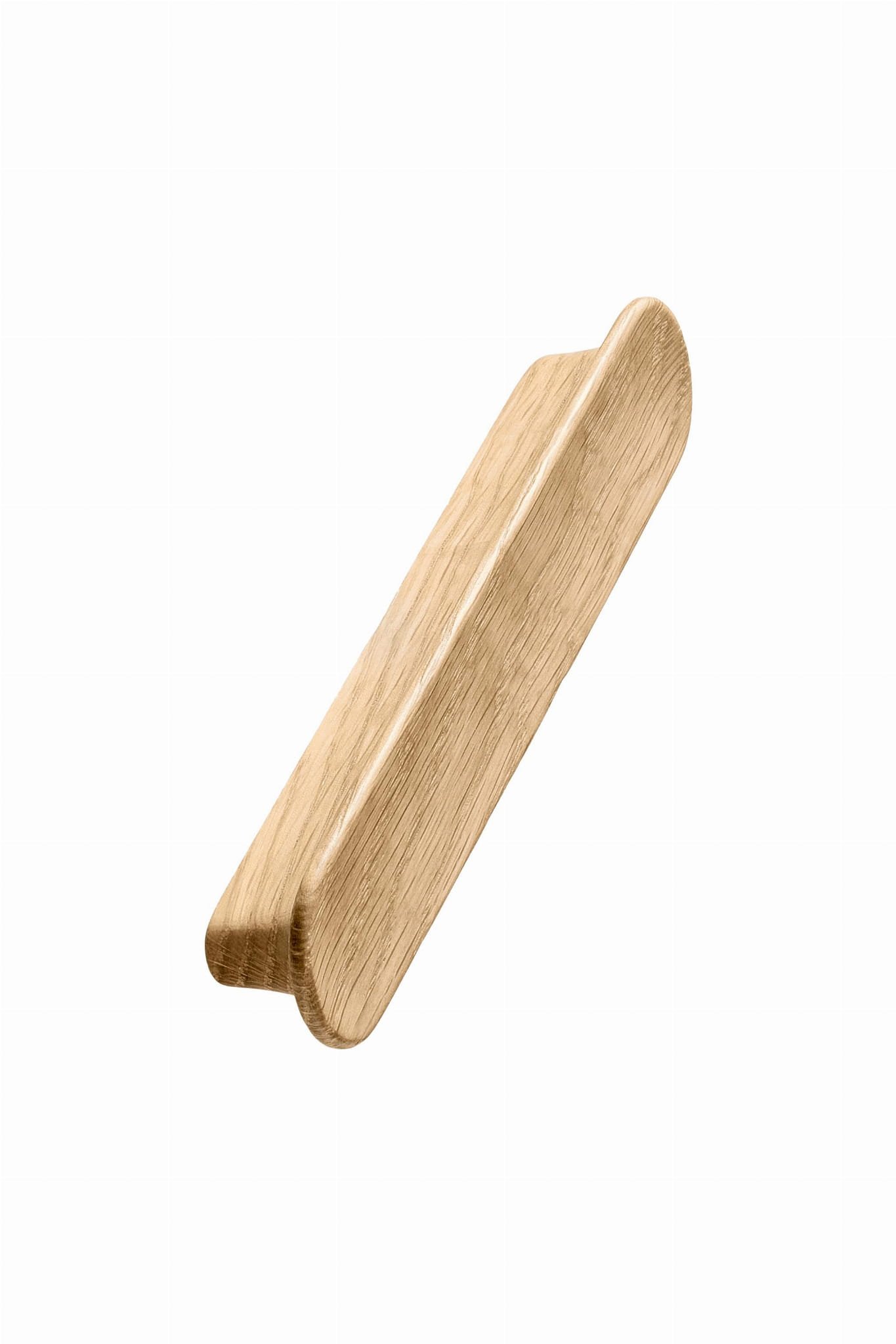 Avlångt möbelhandtag Tuba 128, Trä, Ek, Olackerad