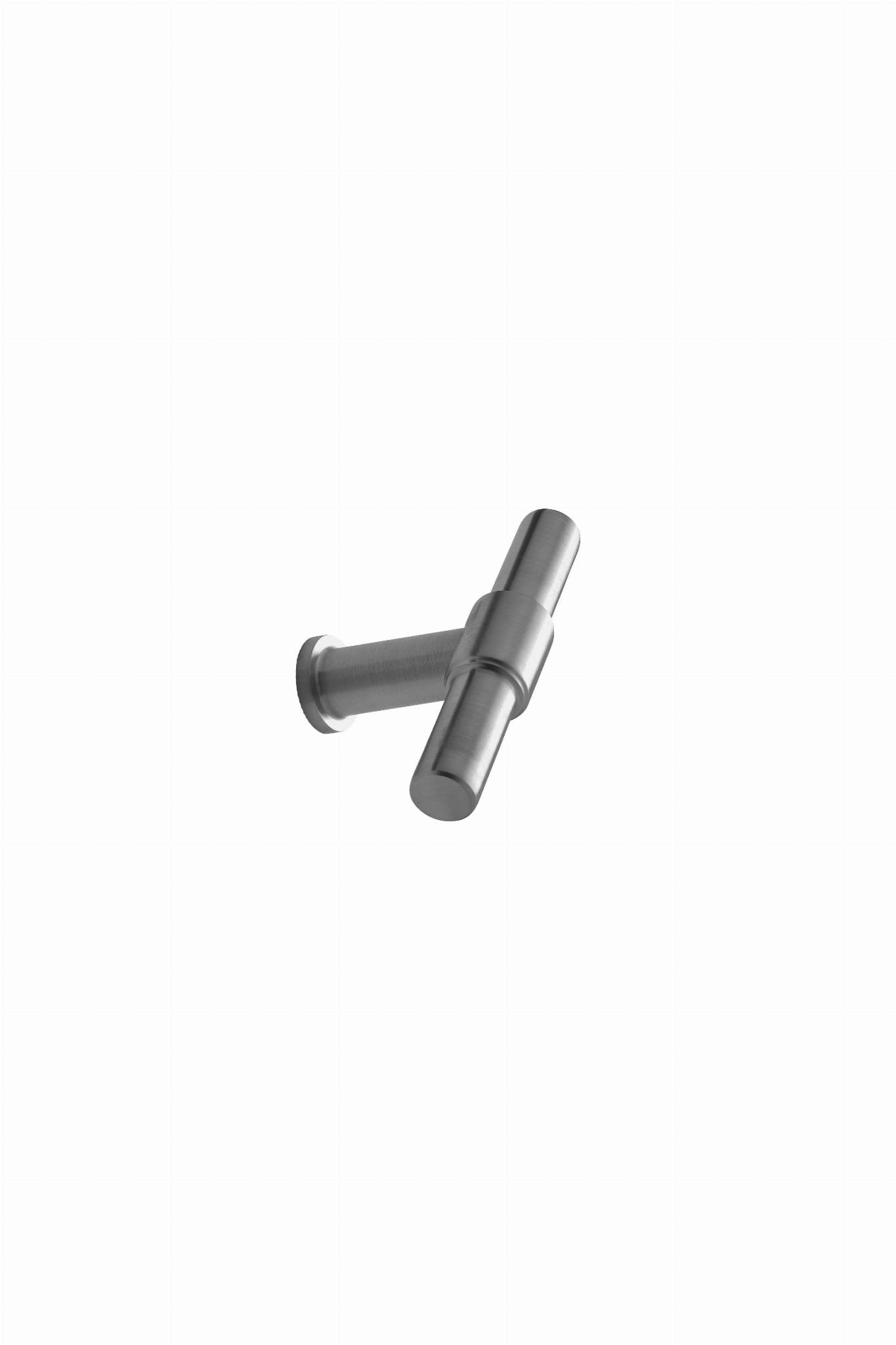 Möbelknopp T-Bar Knot 75 Stål Silver Polerad