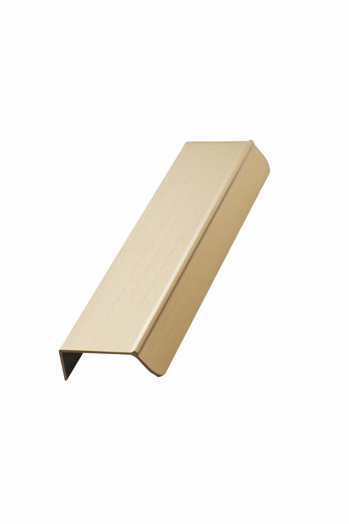 Accent 200 Aluminium Guld Borstad Kant Möbelhandtag
