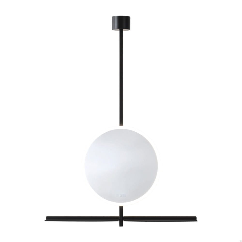 IO badrumsset 600 mm med spegel och hyllor Svart D-M 230V/65W