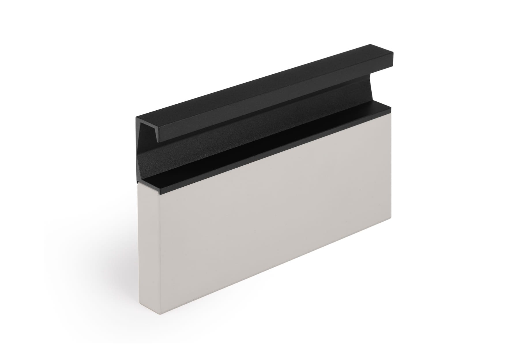 Infällt möbelhandtag Six 1197 Aluminium Svart