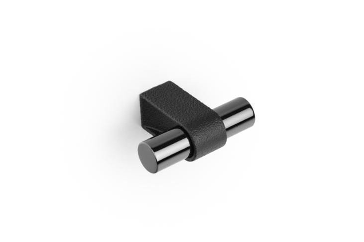 T-Bar Casey 60 Möbelknopp Aluminium Svart Titanpolerad