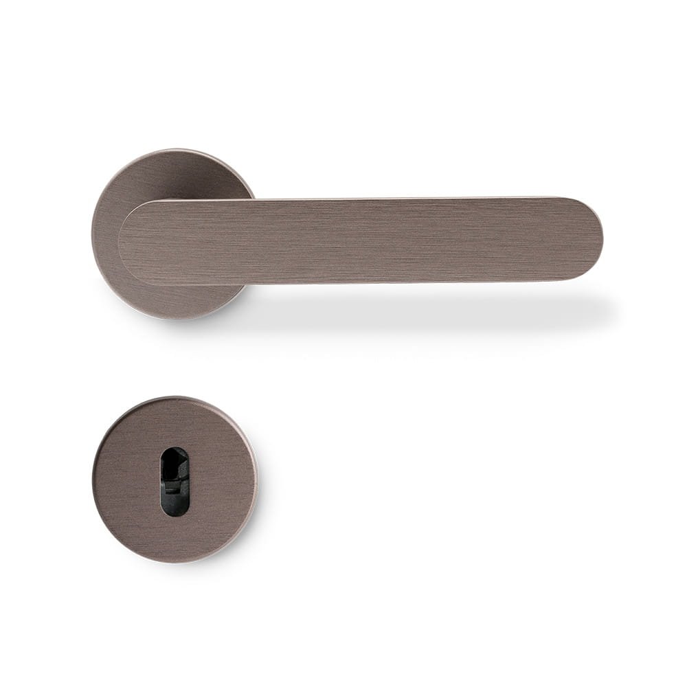 Vibe Plain Aluminium Dörrhandtag Mörkbrun Standard Skandinavisk