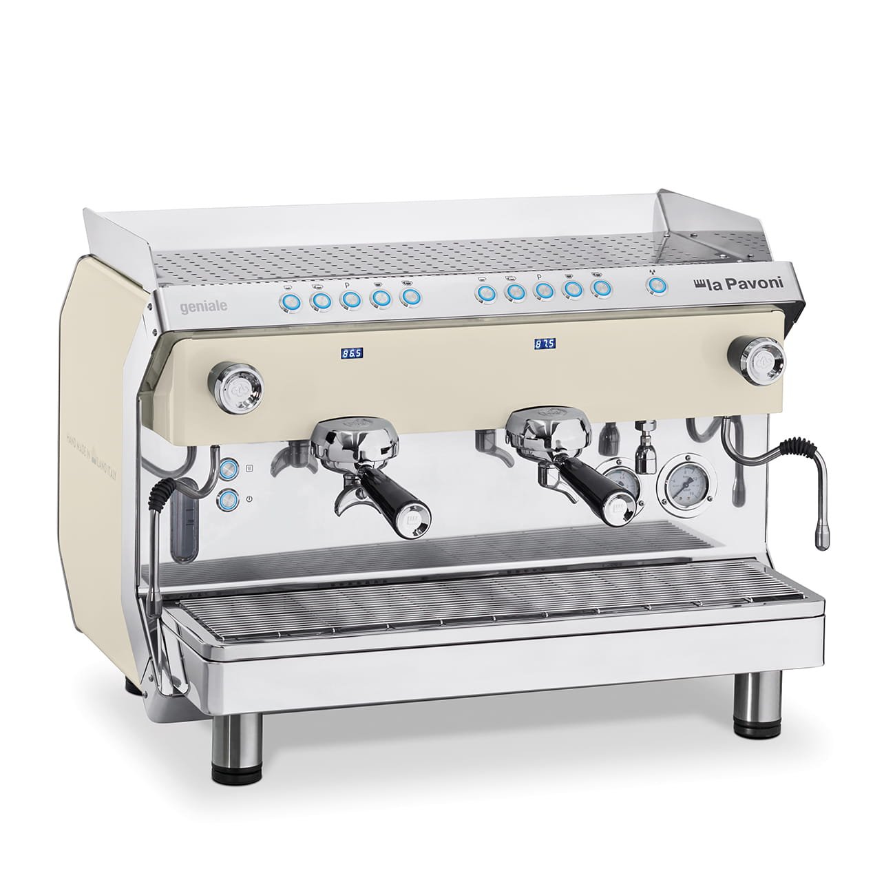 Geniale 2-grupps kaffemaskin Vit