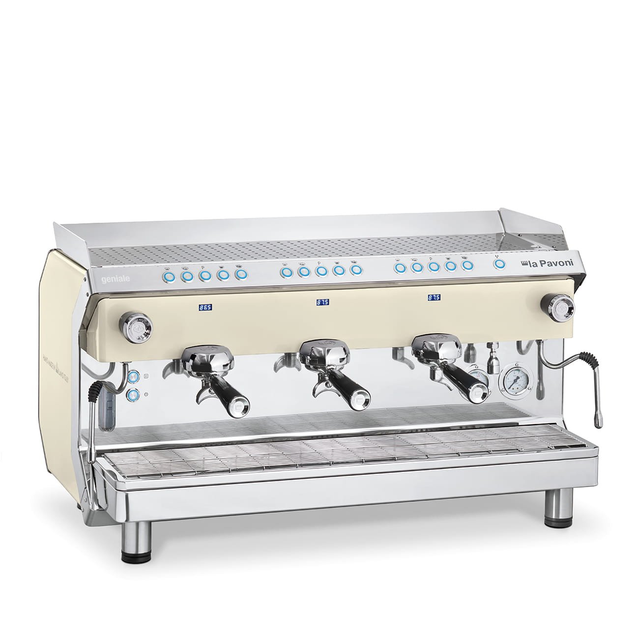 Kaffemaskin Geniale 3-gruppsautomat Vit