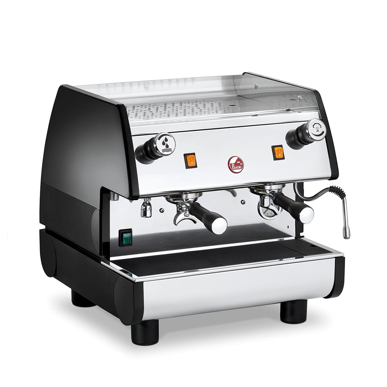 Halvautomatisk kaffemaskin Pub 2-grupp Svart
