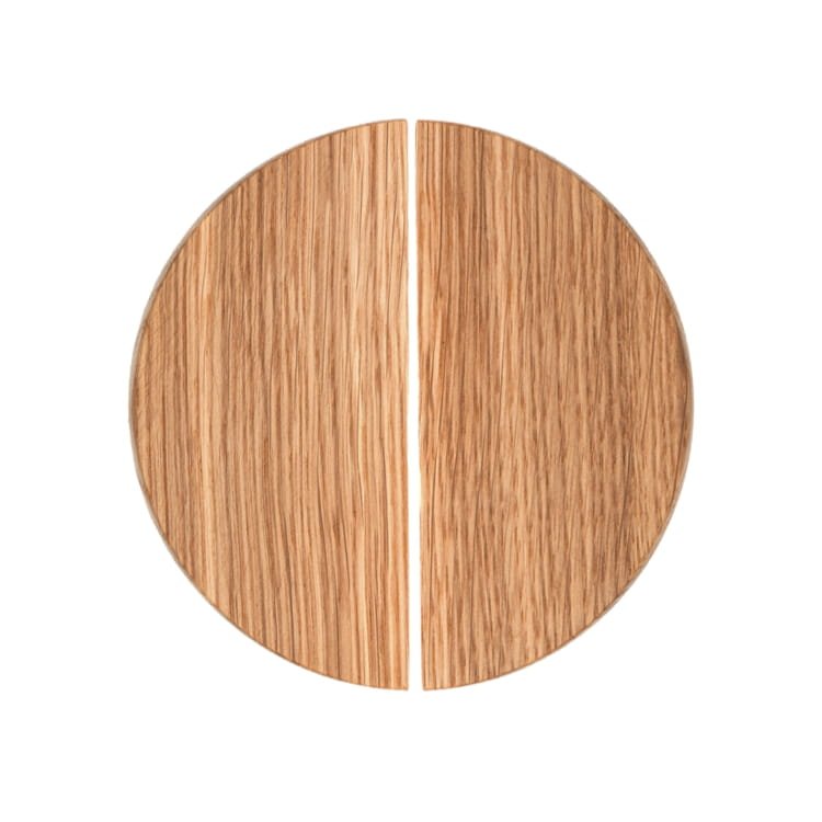 Möbelhandtag Basic Halvcirkelformad 40 Trä Ek Soft Oil Färglös Halvmatt Set