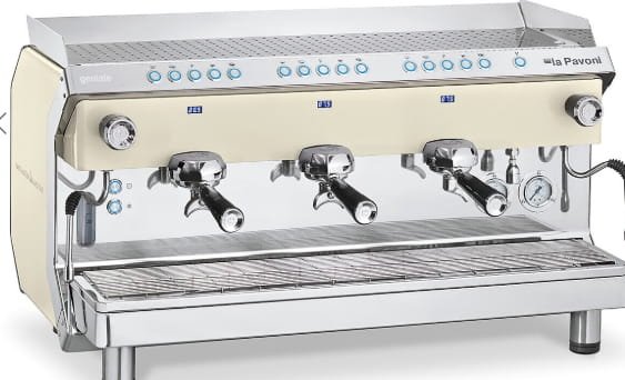 Halvautomatisk kaffemaskin Geniale 3-grupp Vit