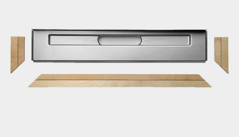 Installationskit för väggmonterat linjärt avlopp 22 mm i trägolv (1200 mm)