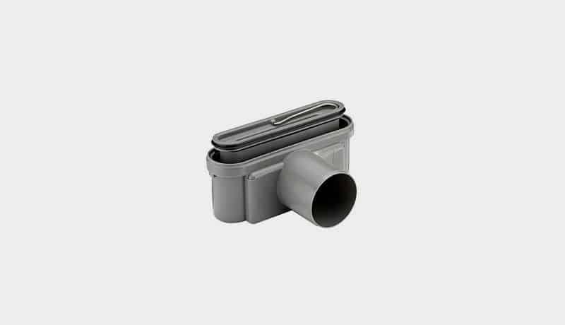Avloppsmodul med horisontellt utlopp 75 mm med avtagbar sifon