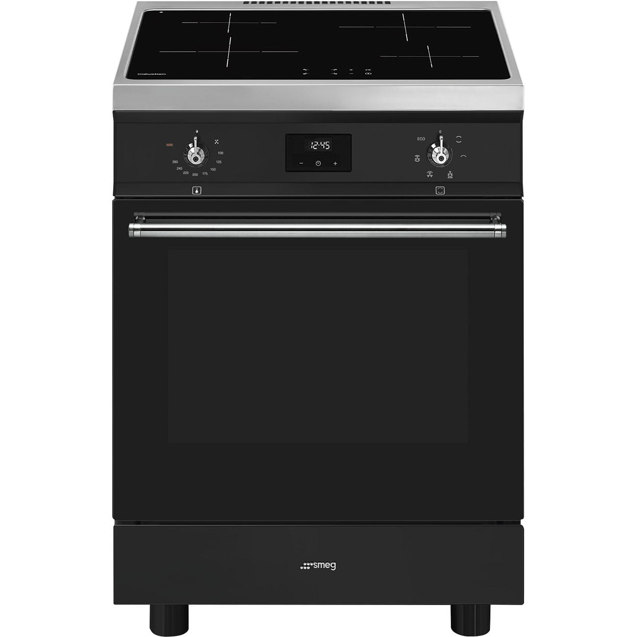 Fristående kök med induktionshäll 60 Classica 1 ugn 6 bakfunktioner 4 induktionszoner Mattsvart