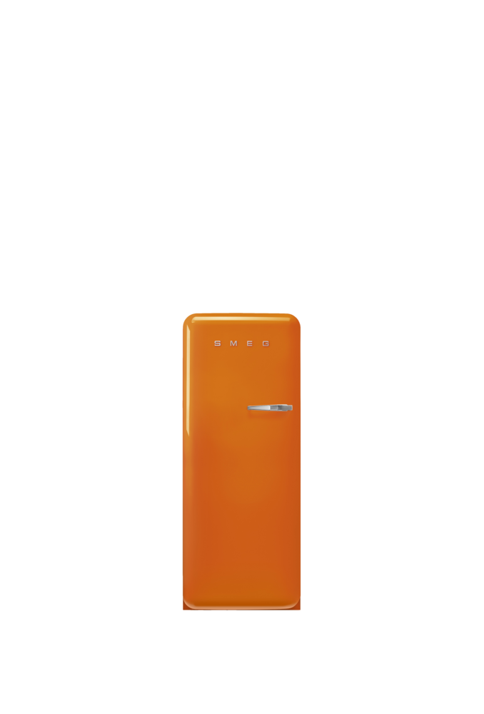 50-talsstil FAB28LOR6 Kylskåp 153 cm MultiFlow-system Orange (Kromhandtag)