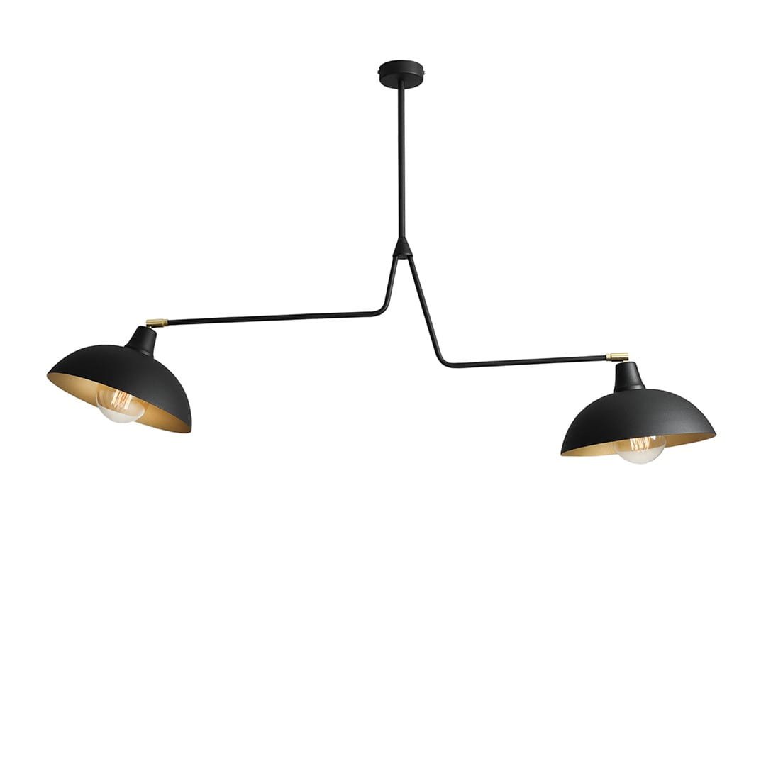 Espace 2 taklampa i metall, svart