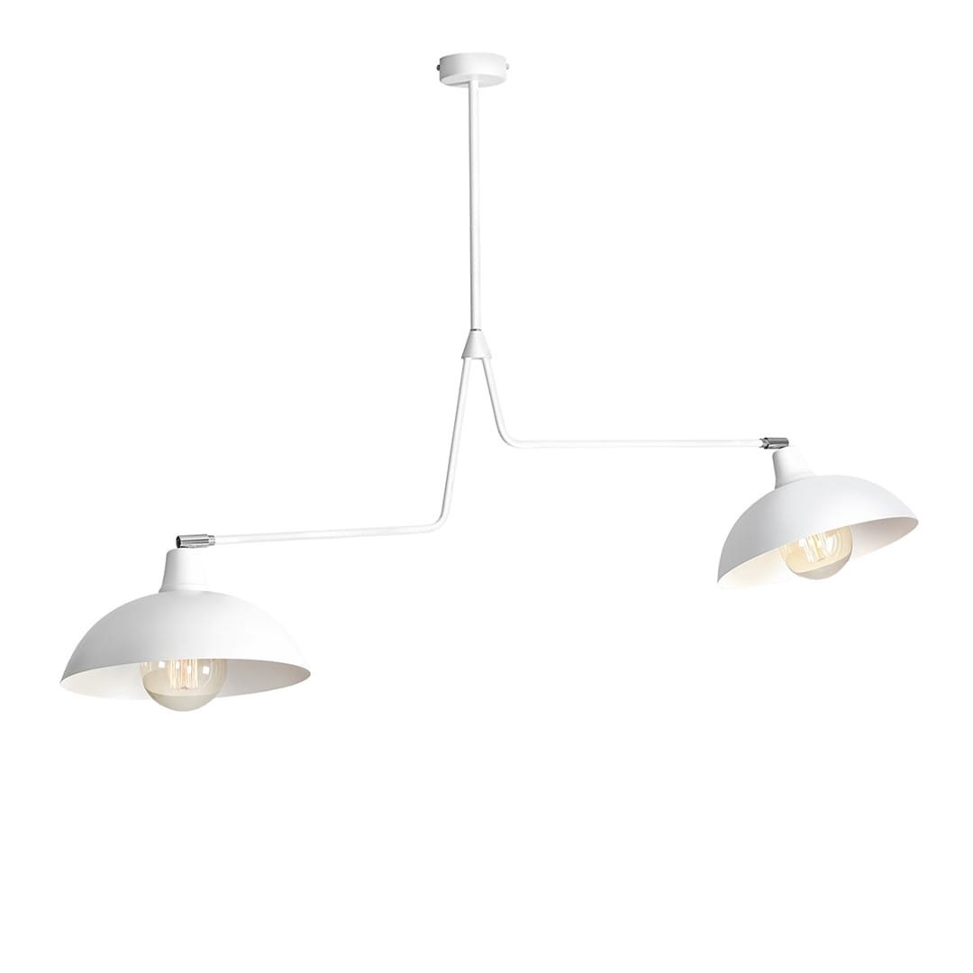 Espace 2 taklampa i metall, vit