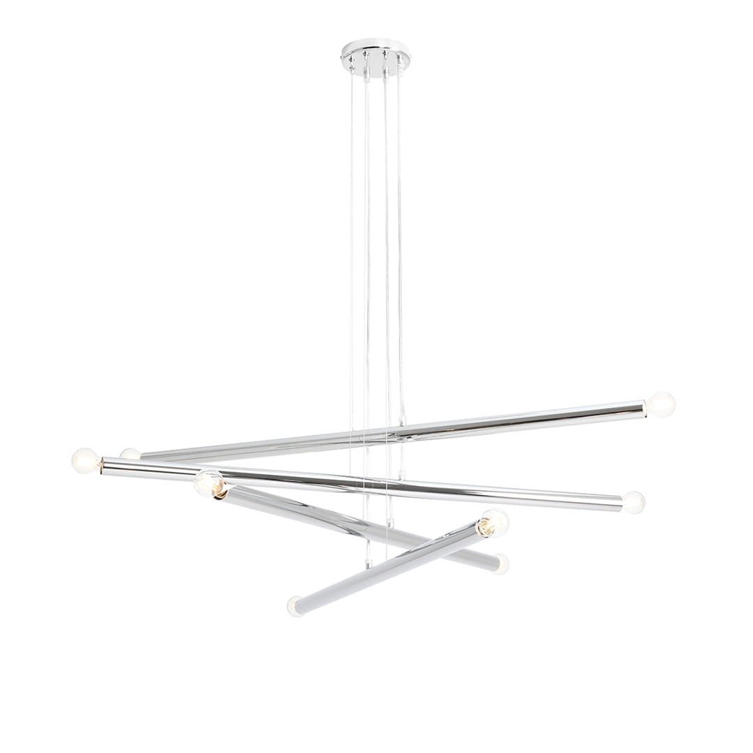 Tubo 8 metall silver krom hänglampa