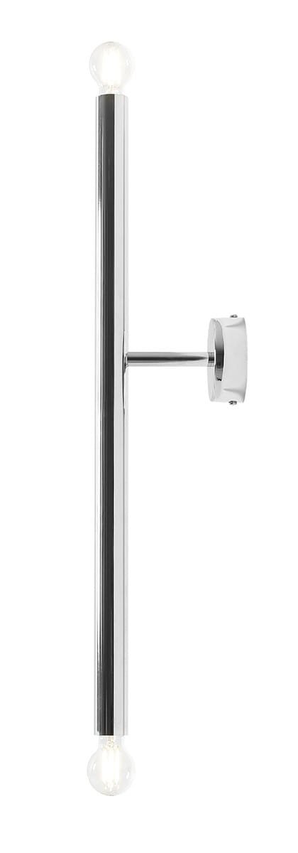 Tubo 2 S Vägglampa Metall Silver Krom