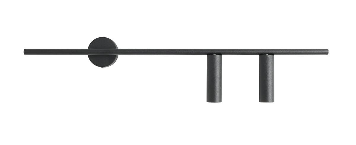 Trevo 2 metall svart vägglampa (höger)