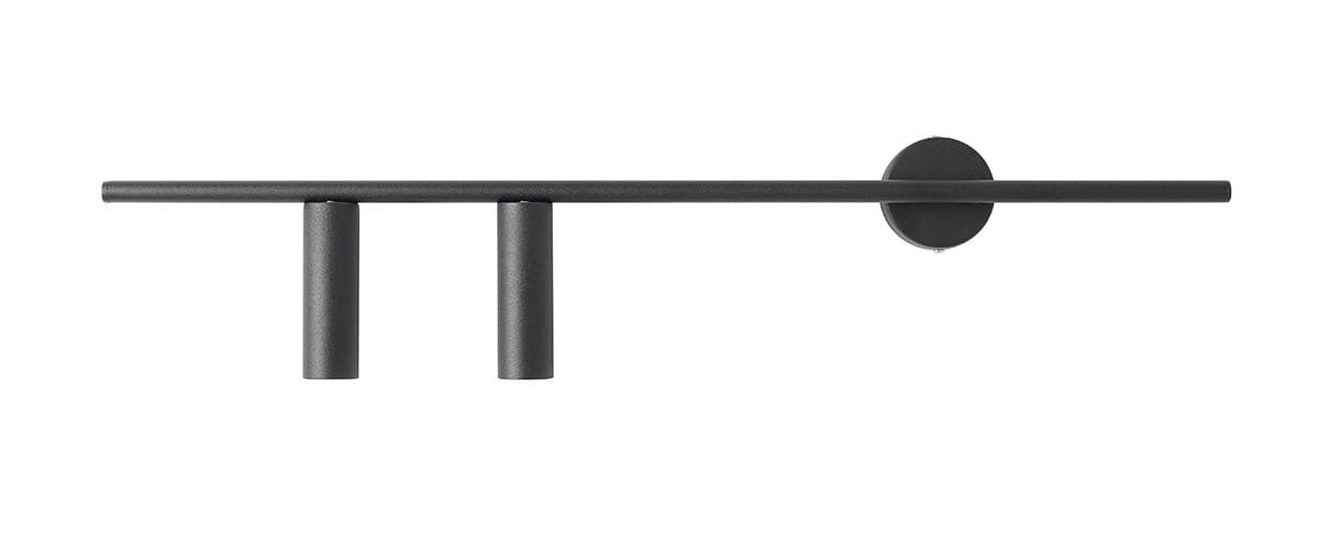 Trevo 2 metall svart vägglampa (vänster)