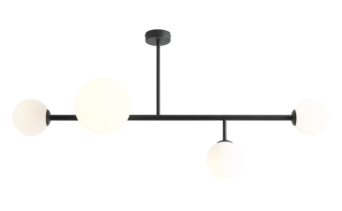 Taklampa Dione 4 Metall Svart