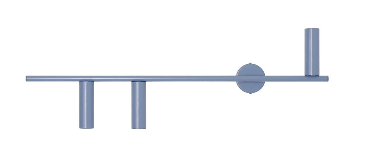Trevo 3 metallblå vägglampa (vänster)